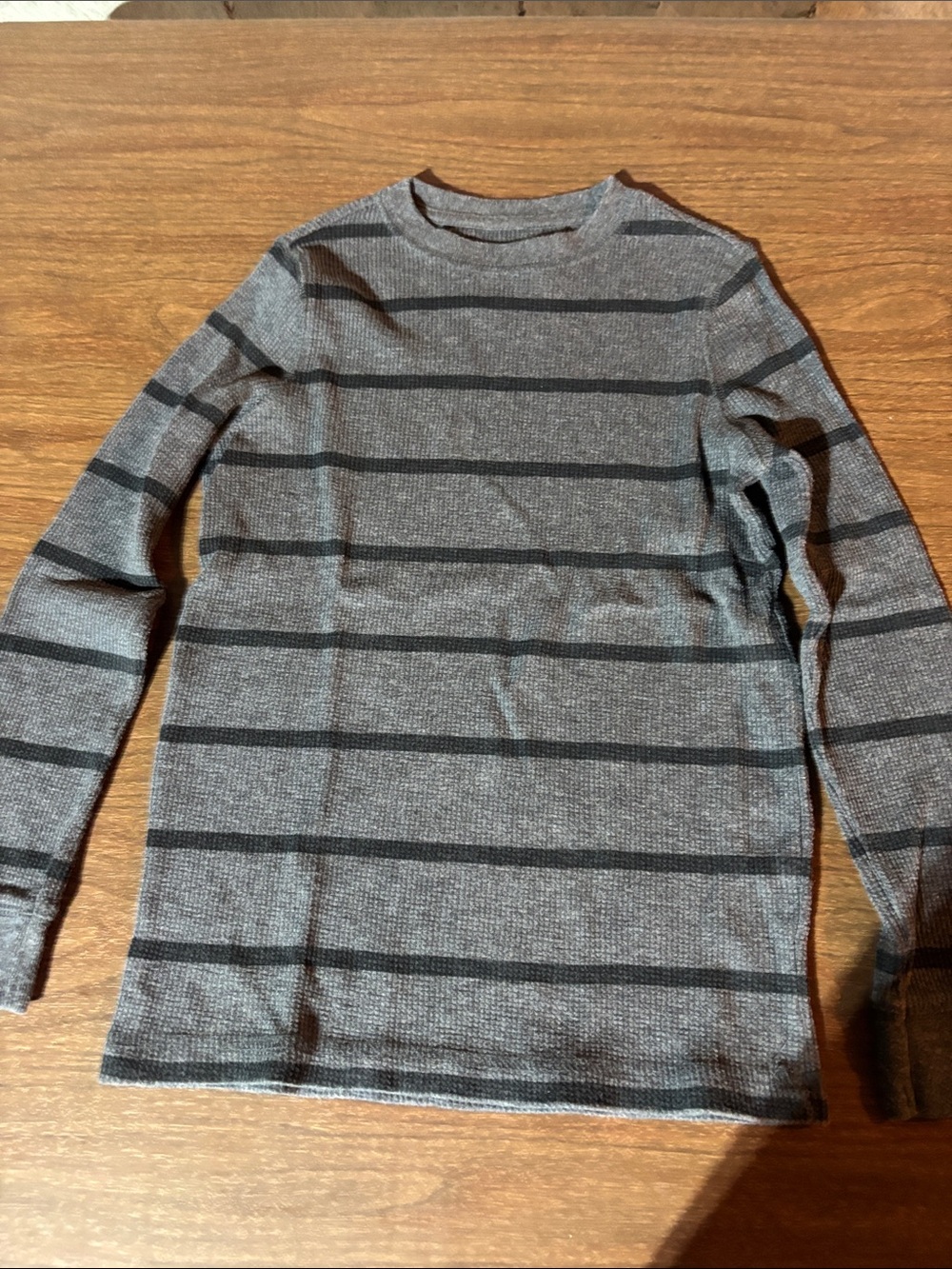 urban pipeline Gray Crewneck Sweater with Black Stripes